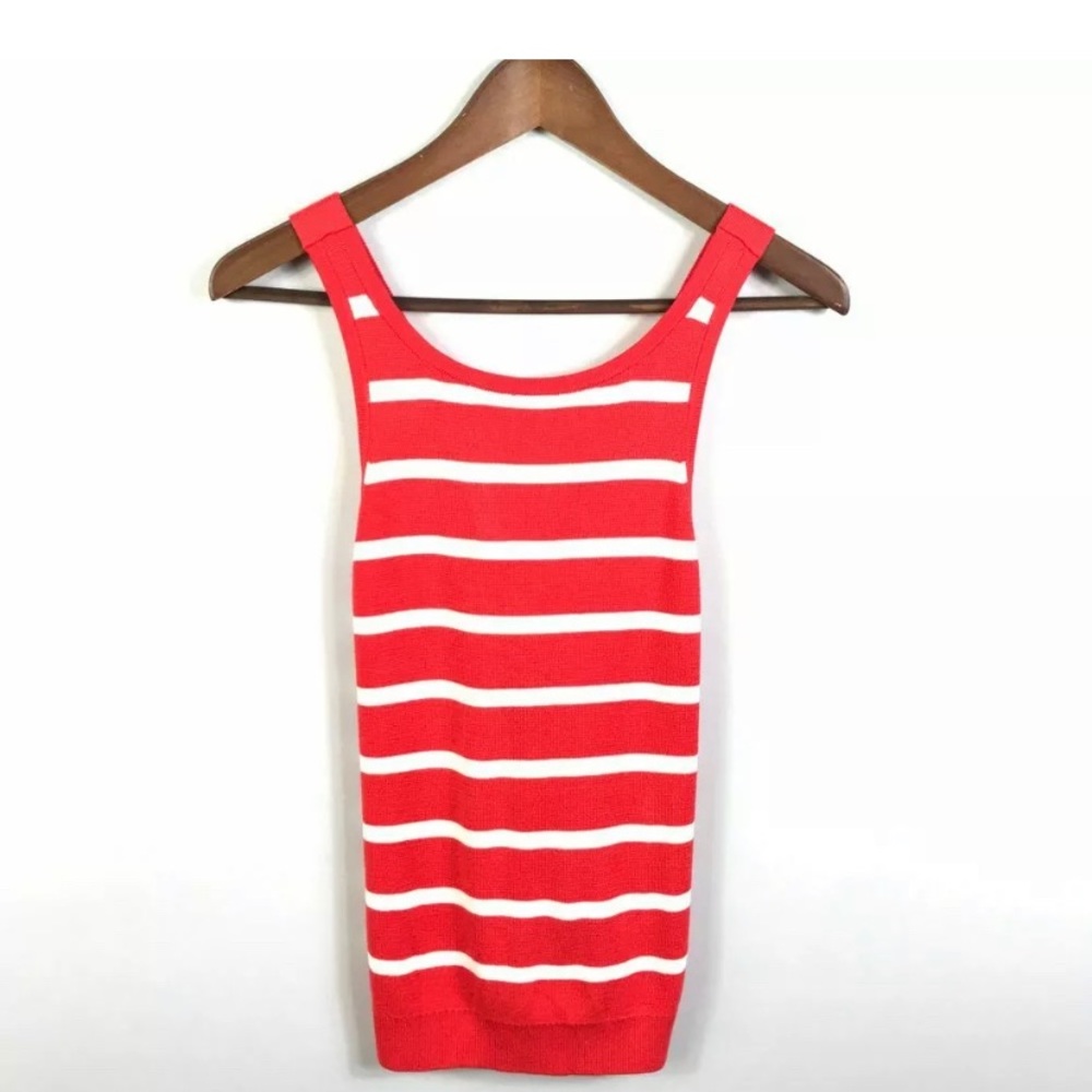 BANANA REPUBLIC Striped Crisscross Back Ta…